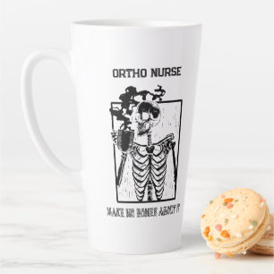 Tasse Latte Drôle rayon X personnalisable Médicale emploi Orth