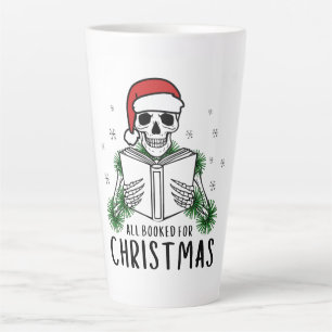 Tasse Latte Drôle Tout Prévu Pour La Lecture De Noël Squelette