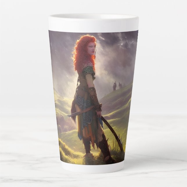 Tasse Latte Druid Warrior Princess Imaginaire Art (Devant)