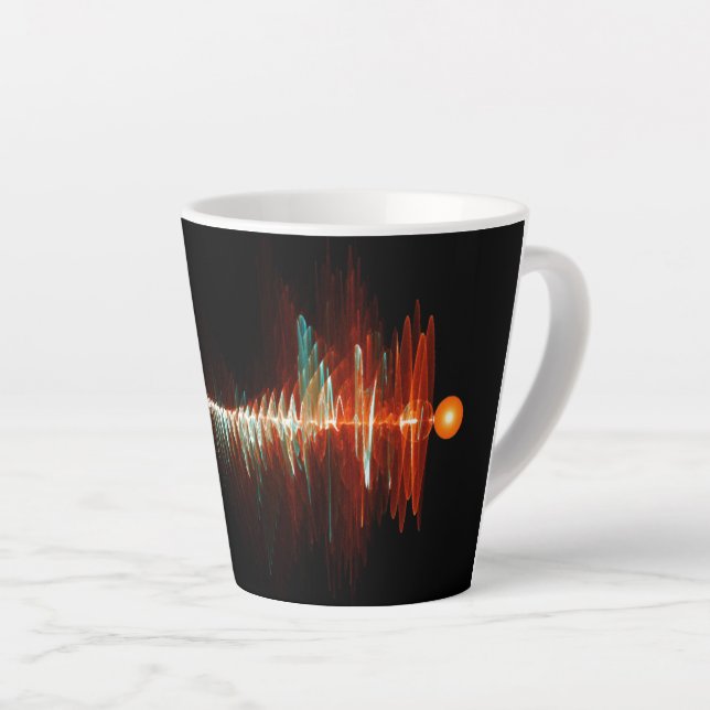 Tasse Latte Dualité de la vague de particules (Angle droit)