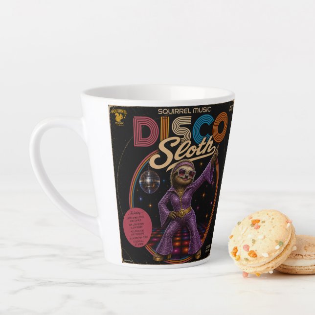 Tasse Latte Duo de paresseux disco (En situation)