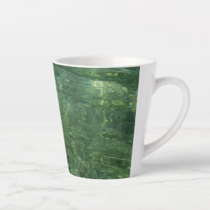 Tasse Latte Eau au-dessus de l'herbe marine II (bleu et vert) 