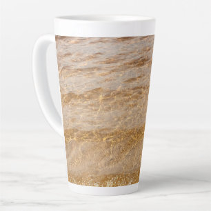 Tasse Latte Eau limpide Plage de sable Mer Océane 2021