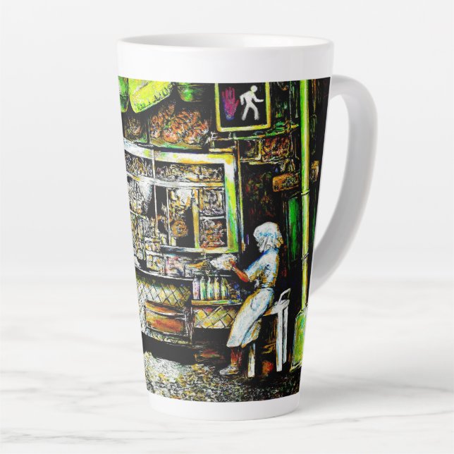 Tasse Latte Éblouissant (Angle droit)