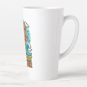 Tasse Latte Échec du Surf Wipeout Moai Chibi