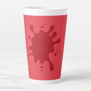 Tasse Latte Éclaboussure Rouge Personnalisée Tout-