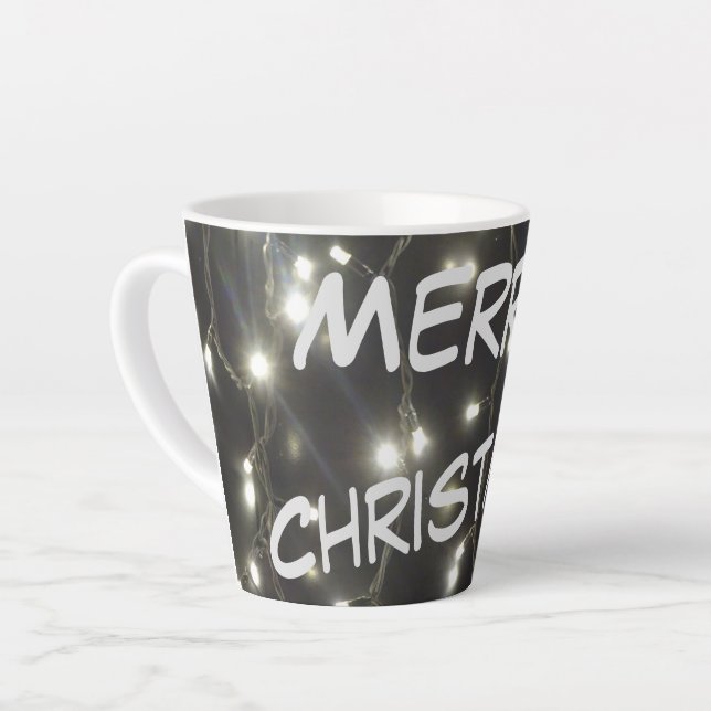 Tasse Latte Éclairage d'argent pétillant Latte de Noël (Angle gauche)