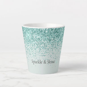 Tasse Latte Éclat de Parties scintillant de la menthe