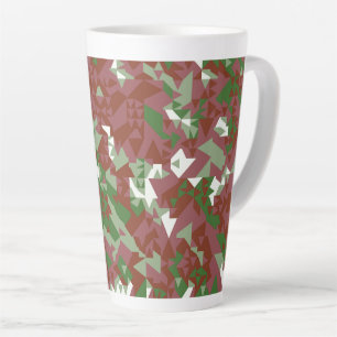 Tasse Latte Eclectique Mod Retro Motif de Noël géométrique