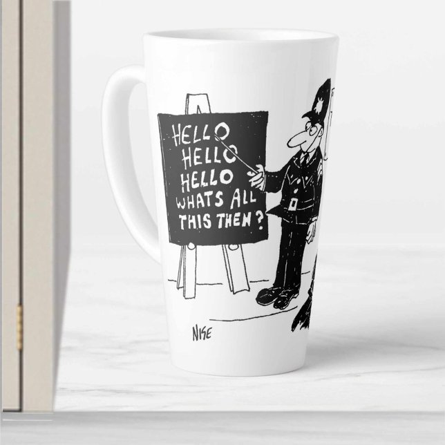 Tasse Latte École de formation de police britannique drôle (Créateur téléchargé)
