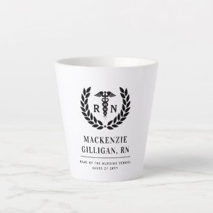 Tasse Latte École de soins infirmiers de la RN personnalisée É
