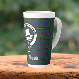 Tasse Latte Ecosse Clan Wood Crest & Tartan