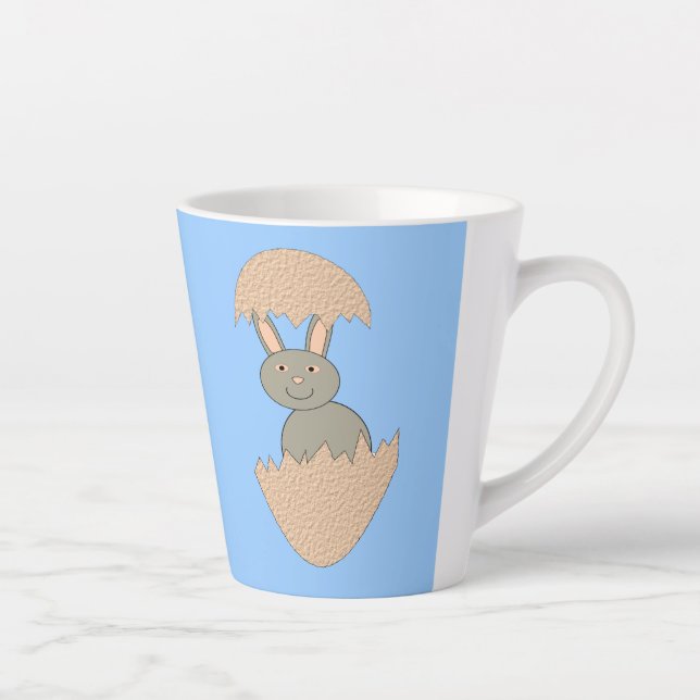 Tasse Latte Écouter du lapin de l'Oeuf Étrange (Droite)