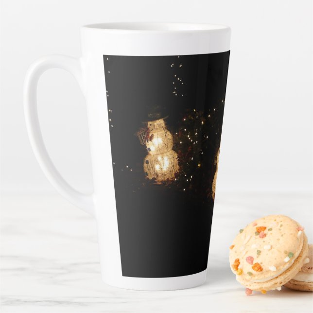 Tasse Latte Écran Luminaire Snowman (En situation)