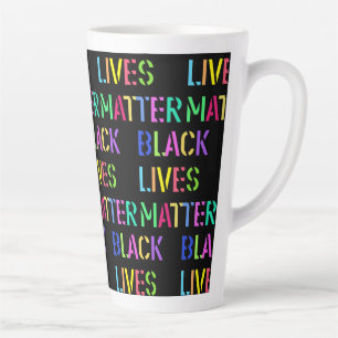 Tasse Latte Écran noir de matière vitale 01 modifiable