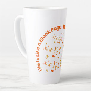 Tasse Latte Écrire une nouvelle histoire dans la vie citations
