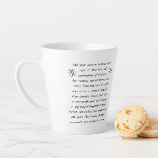 Tasse Latte Écriture manuscrite personnalisée