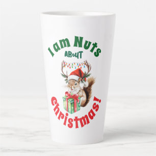 Tasse Latte Écureuil de Noël & Antlers & boîte cadeau