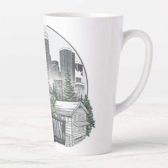 Tasse Latte Edmonton City Canada (Droite)