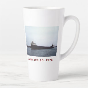 Tasse Latte Edmund Fitzgerald avec des noms d'équipage
