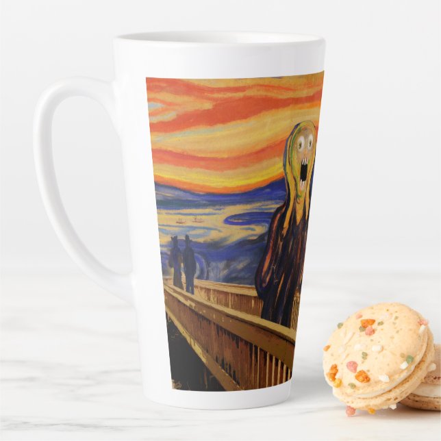 Tasse Latte Edvard Munch Le Cri Affolé (En situation)