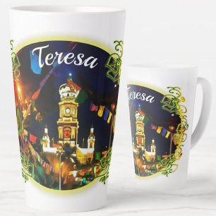 Tasse Latte Eglise de Guadalupe Dia de Los Muertos PV-190130