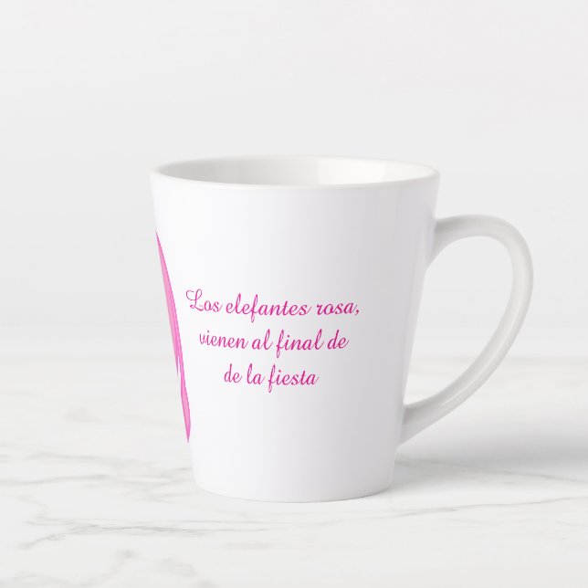 Tasse Latte elefante rosa  (Droite)