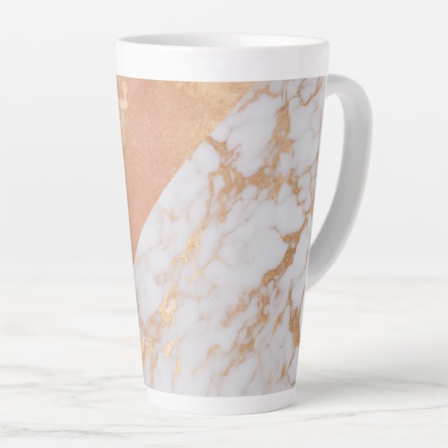 Tasse Latte Elégance en marbre de Peachy (Angle droit)