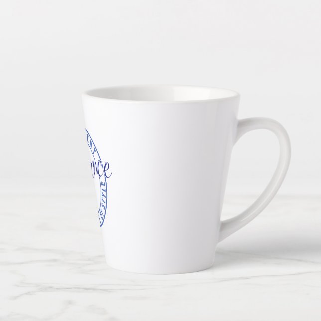 Tasse Latte Élégance silencieuse, style gras (Droite)