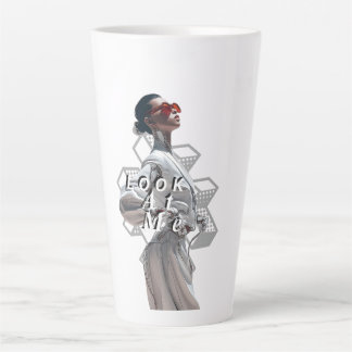 Tasse Latte Elegant Cyborg in White Futurisistic Fashion