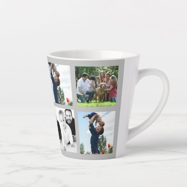Tasse Latte Elégant huit photo en latte photo personnalisée Mu (Droite)