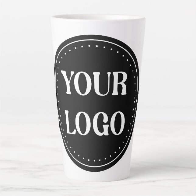 Tasse Latte élégant, moderne, raffiné et éditable. (Devant)