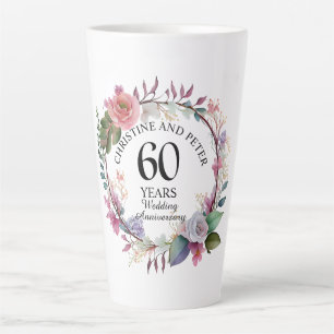 Tasse Latte Élégant pour tout mariage (60) Anniversaire de mar