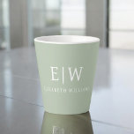 Tasse Latte Élégant professionnel simple Monogramme minimalist<br><div class="desc">Découvrez notre Elegant Professional Simple Monogram Minimalist Collection : Elevez votre style avec une sophistication intemporelle et une élégance sobre. Réalisée avec une attention minutieuse aux détails, cette collection présente des designs minimalistes ornés de votre monogramme personnalisé. Chaque pièce respire le professionnalisme et le raffinement, parfait pour faire une impression...</div>