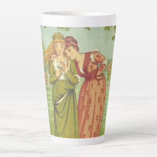 Tasse Latte Élégant Romantique Vintage Saint-Valentin, Ère Vic