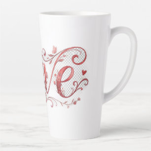 Tasse Latte Élégant Rose Gold Amour Mariage T
