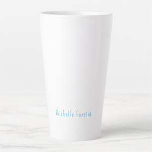 Tasse Latte Élégant Simple Minimaliste