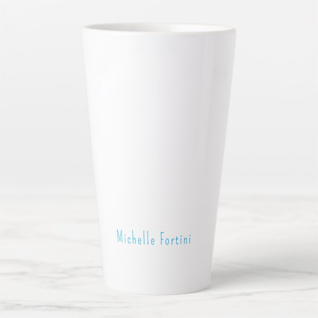 Tasse Latte Élégant Simple Minimaliste (Devant)