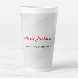 Tasse Latte Élégant style contemporain moderne gris rouge