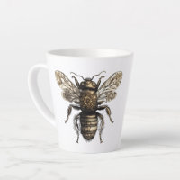 Elégante abeille à fleurs dorées