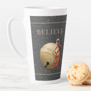 Tasse Latte Élégante cloche de Jingle, CROYER avec neige