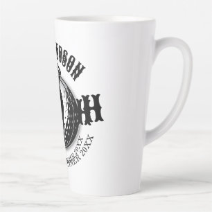 Tasse Latte Elégante femme Golf Monogramme Design