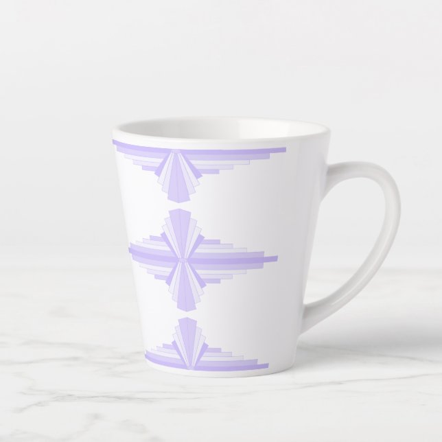 Tasse Latte Elément Art déco en lilas & violet (Droite)