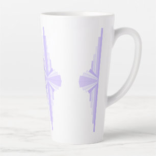 Tasse Latte Elément Art déco en lilas & violet