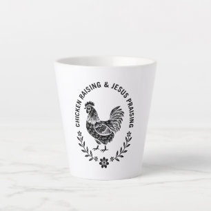 Tasse Latte Élevage de poulet et collecte de Jésus