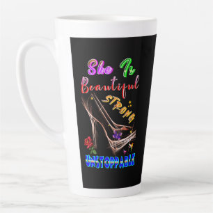 Tasse Latte Elle Est Belle Forte Inarrêtable