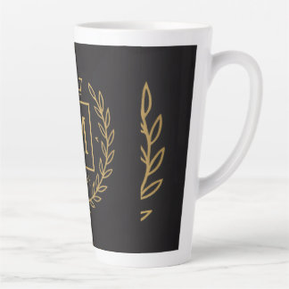 Tasse Latte "Emblème Royal NMKY – Monogramme M Crest Design"