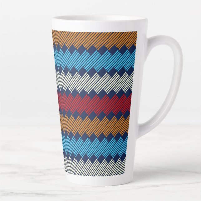 Tasse Latte Embroderie de dentelle de Motif Boho ethnique sur  (Droite)