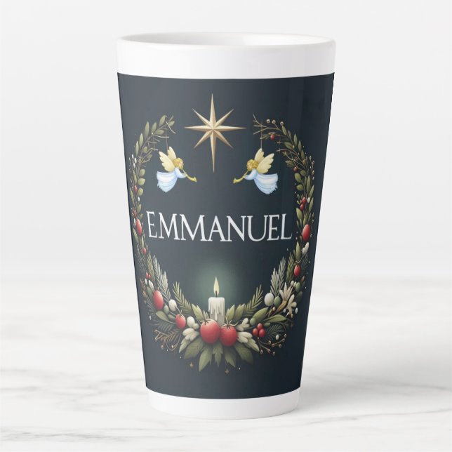 Tasse Latte Emmanuel Christmas angels (Devant)