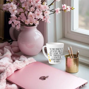 Tasse Latte Émotions silencieuses - Citation profonde sur les